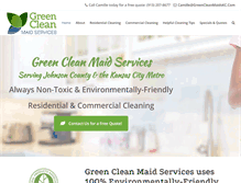 Tablet Screenshot of greencleanmaidskc.com